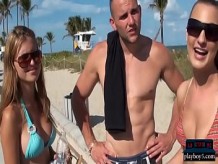 Chicas amateur en la playa ofrecen mucho dinero por sexo