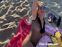 Sexo a la playa con unos mirones