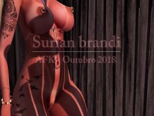 Surian Brandi dando en la ducha de playa Octubre 2018
