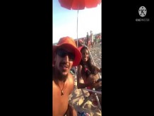 Novinha se droga con caipirinha en la playa de Copacabana y termina enamorándose del tío Jasmine Santanna Pitbull Porn Wallif Santos