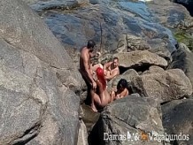 Naturistas pillados en la playa en una orgía al aire libre - Myllena Rios - Leo Ogro - Thai Kalifa - Rafael capoeira
