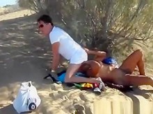 Sexo en publico en la playa