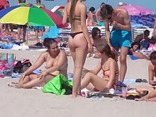 Caliente Culo Grandes Tetas Bikini Y Topless Sexy Adolescentes Playa Voyeur