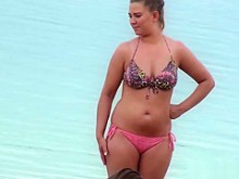 sexy bikini cameltoe playa chicas