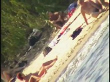 Playa nudista sexy girls craze voyeur video