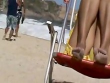 voyeur sexy pies en playa