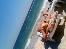 topless playa voyeur clip impresionante rubia chica filmado