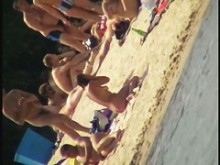 nudista playa voyeur película hacer extravagancia con azadas en el teléfono