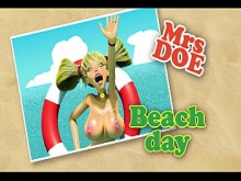 Juguemos a la señora Doe el día de playa