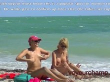 ¡¡¡Soy una esposa exhibicionista en la playa nudista para todos los voyeurs !!!