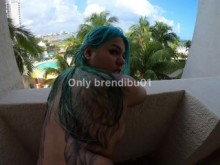 Sexo en público en el balcón de mi hotel en Cancún - brendi_sg video completo 0nlyfans brendibu01
