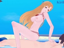 Asuna (Asuna Yuuki) y yo tenemos sexo intenso en la playa. - Arte de espada en línea Hentai