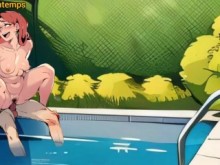 Piscina Sexo Hentai Dibujos Animados Animación Porno