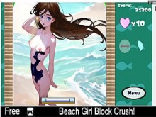 ¡Aplastamiento de bloque de chica de playa!