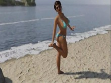 Esposa caliente Ashley: cornudo y su esposa en bikini en la playa ep 2