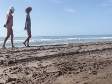 Entrenamiento de esclavos en la playa