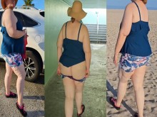 Tu culona milf favorita disfrutando de un día en la playa