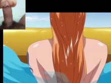 Nami en la playa Escena sin censura de Nami