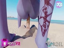 Widowmaker Follada inversa en la playa VR