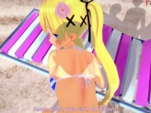 Marie Rose bikini follando en la playa | Punto de vista gratis | DOA | Completo y POV en Patreon: Fantasyking3