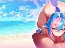 [F4M] Bimbo Shark Girl te salva de una jaula submarina y te da "boca a polla" [Lewd ASMR]