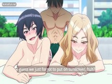 Trío hentai en la playa sin censura&rsqb; Subtitulado en inglés&rsqb;