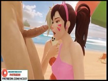 OVERWATCH LA MAMADA MÁS CALIENTE DE D.VA EN LA PLAYA