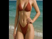 Hot Mackerel Blonde en la playa