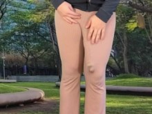 Enorme polla transexual manos libres cum público