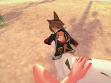 Sexo con pulchra en la playa [Juego Hentai 3d, 4K, 60 fps, sin censura]