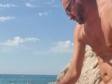 Jugando en la playa