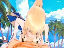 Sexo placentero con marin kitagawa en la playa