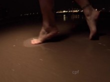Catprincess Night Feet Coney Island Beach, eliminación de botas y calcetines, espectáculo de pies