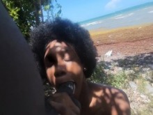 Blaze de la isla | Deephroat descuidado en la playa salvaje de Jamaica con vibraciones a plazo