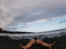 One Piece Black Sand Beach Yoga 5-22-19