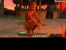 Isla lasciva #7 - ¡Otra noche en una isla desierta por una fogata con una hermosa niña!