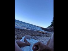 Masturbación de la playa atrapada