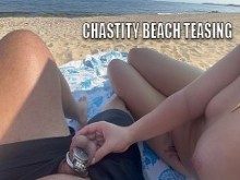 Chastity Public Beach Tacing | Señora Erica