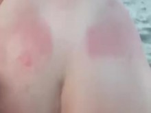 Naughty British Blonde toma una vaquera inversa de la BBC en Jamacian Beach