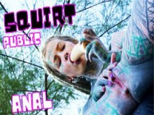 Squirting Public - Solo en solitario en la playa - Tattoo Girl