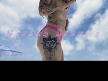 ¡¡Ha salido el sol!! ¡Fuera bollos! ¡No pude resistirme a esa gran polla en la playa!