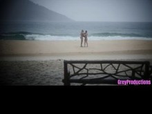 Follada en la playa pública - Renovación de votos y semen en mi cara