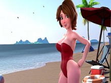 Sexo en la playa con Slutty Cass HQ 3D Anime Porn Eng Sub
