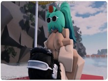 La brasileña Miku es follada en la playa en roblox &vert; Req1/5-12-25