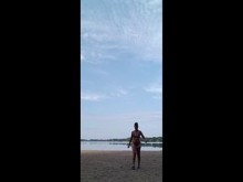 Playa en público ????