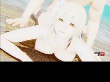 Genshin Impact Hentai - Lumine es follada en la playa