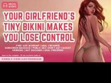 El diminuto bikini de tu novia te hace perder el control | Audio erótico para hombres | Vista previa de audio | Anal