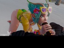 Mantis hace garganta profunda a la BBC | Marvel Rivales Hentai Regla 34