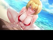 Creampie público en la playa