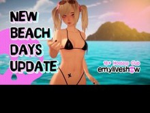 ¡Trajes de baño calientes aquí! ¡Vamos a chorrear en la playa con VTubers hentai de EmyLiveShow! ¡Látex, fetiche, dominación femenina y sol! ¡Gran actualización de transmisión!